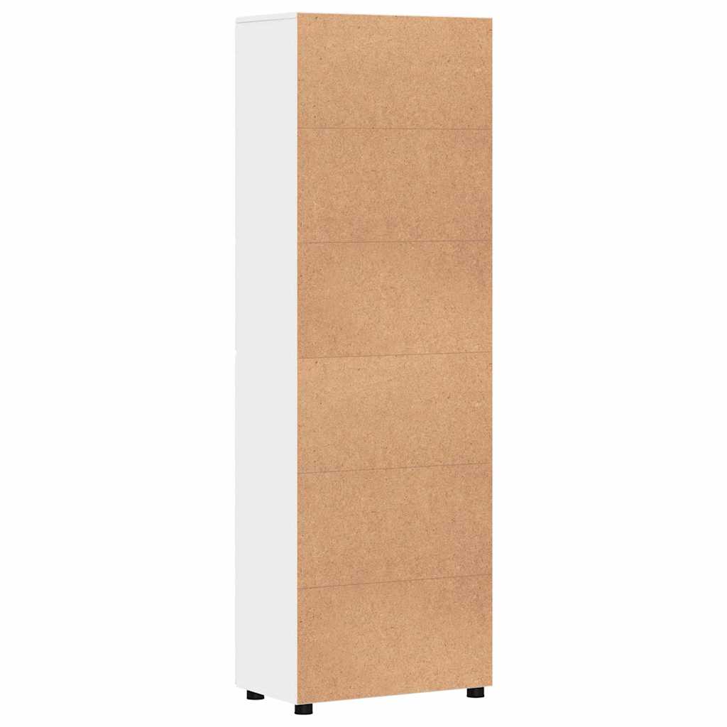 vidaXL Highboard met plank FLORIN Wit 60 x 35 x 182 cm Bewerkt hout