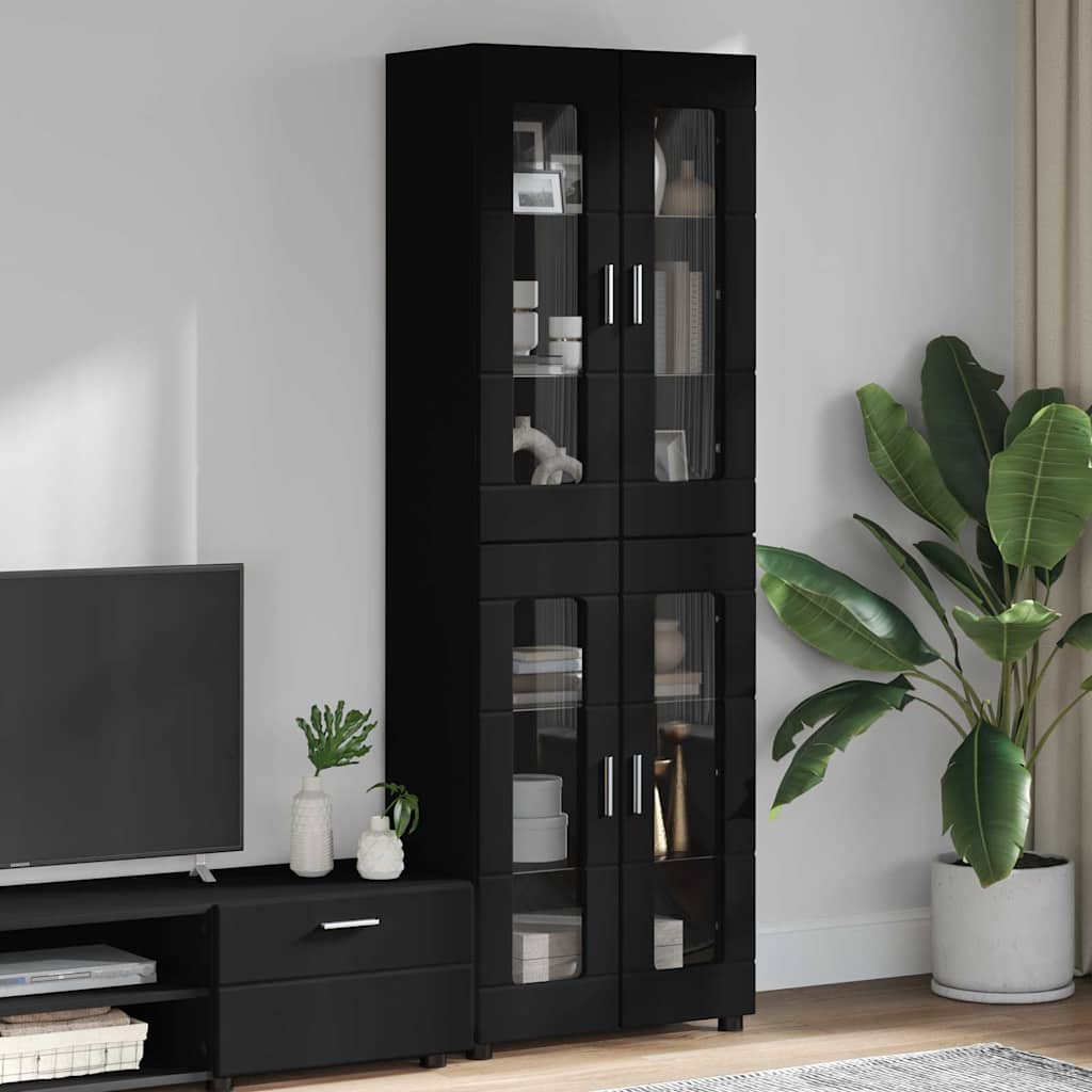 vidaXL Highboard met plank FLORIN Wit 60 x 35 x 182 cm Bewerkt hout