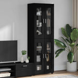 vidaXL Highboard met plank FLORIN Wit 60 x 35 x 182 cm Bewerkt hout