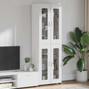 vidaXL Highboard met plank FLORIN Wit 60 x 35 x 182 cm Bewerkt hout