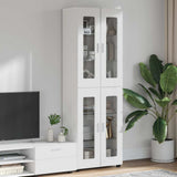 vidaXL Highboard met plank FLORIN Wit 60 x 35 x 182 cm Bewerkt hout