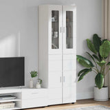vidaXL Highboard met plank FLORIN Wit 60 x 35 x 182 cm Bewerkt hout