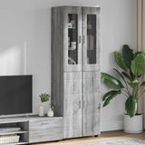 vidaXL Highboard met plank FLORIN Wit 60 x 35 x 182 cm Bewerkt hout