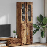 vidaXL Highboard met plank FLORIN Wit 60 x 35 x 182 cm Bewerkt hout