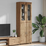 vidaXL Highboard met plank FLORIN Wit 60 x 35 x 182 cm Bewerkt hout