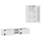 vidaXL Highboard met plank FLORIN Wit 60 x 35 x 182 cm Bewerkt hout