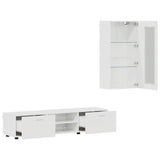 vidaXL Highboard met plank FLORIN Wit 60 x 35 x 182 cm Bewerkt hout