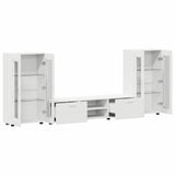 vidaXL Highboard met plank FLORIN Wit 60 x 35 x 182 cm Bewerkt hout