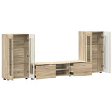 vidaXL Highboard met plank FLORIN Wit 60 x 35 x 182 cm Bewerkt hout