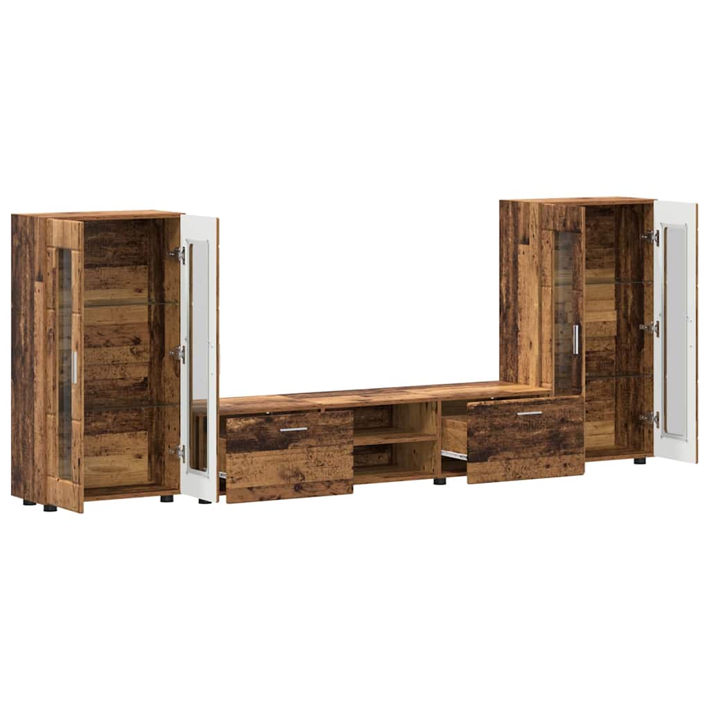 vidaXL Highboard met plank FLORIN Wit 60 x 35 x 182 cm Bewerkt hout