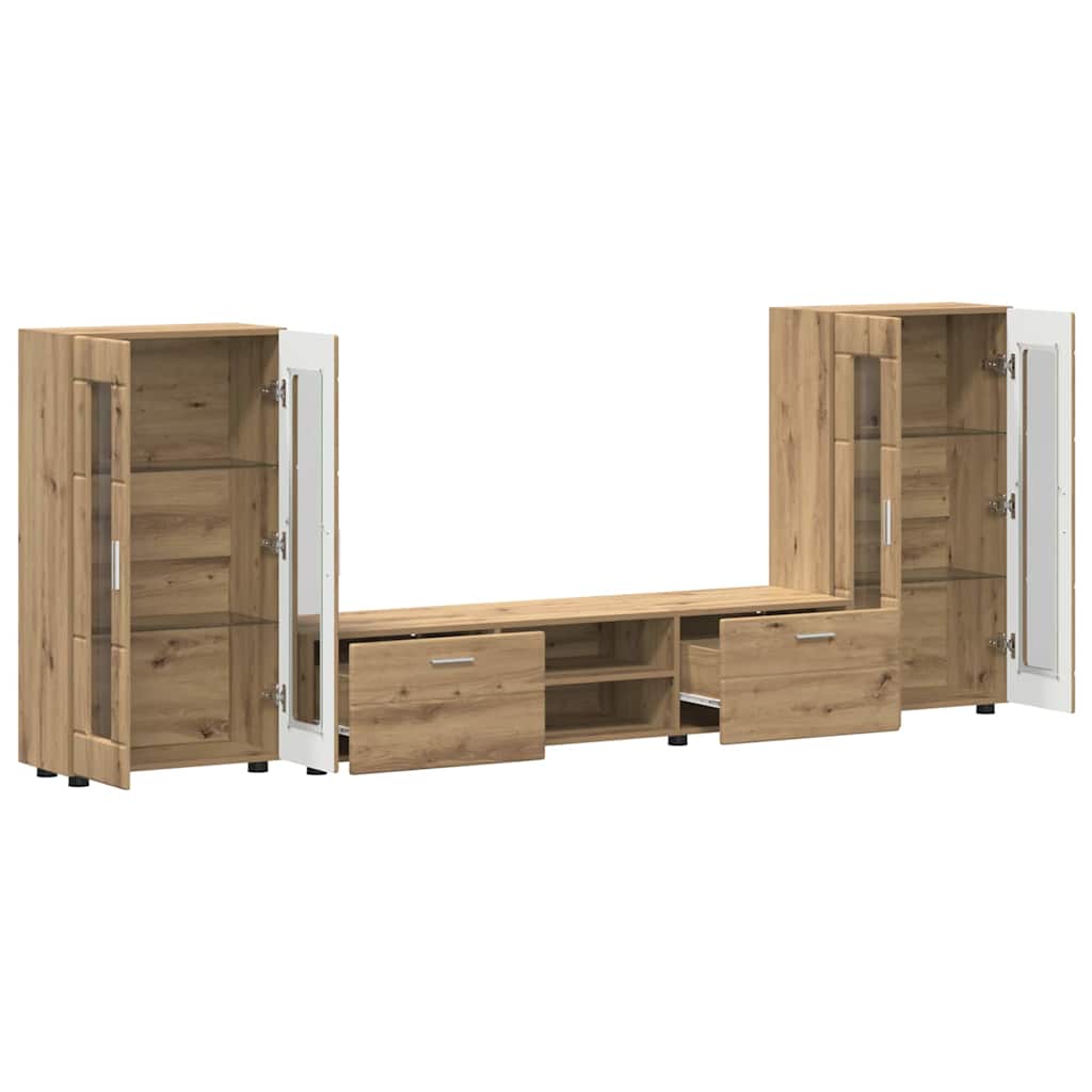 vidaXL Highboard met plank FLORIN Wit 60 x 35 x 182 cm Bewerkt hout