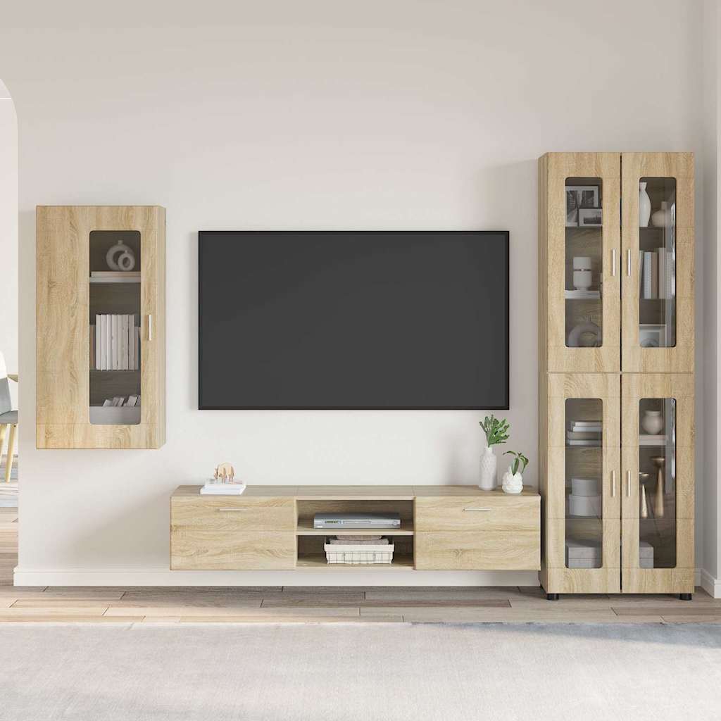 vidaXL Highboard met plank FLORIN Wit 60 x 35 x 182 cm Bewerkt hout