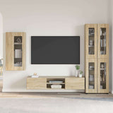 vidaXL Highboard met plank FLORIN Wit 60 x 35 x 182 cm Bewerkt hout