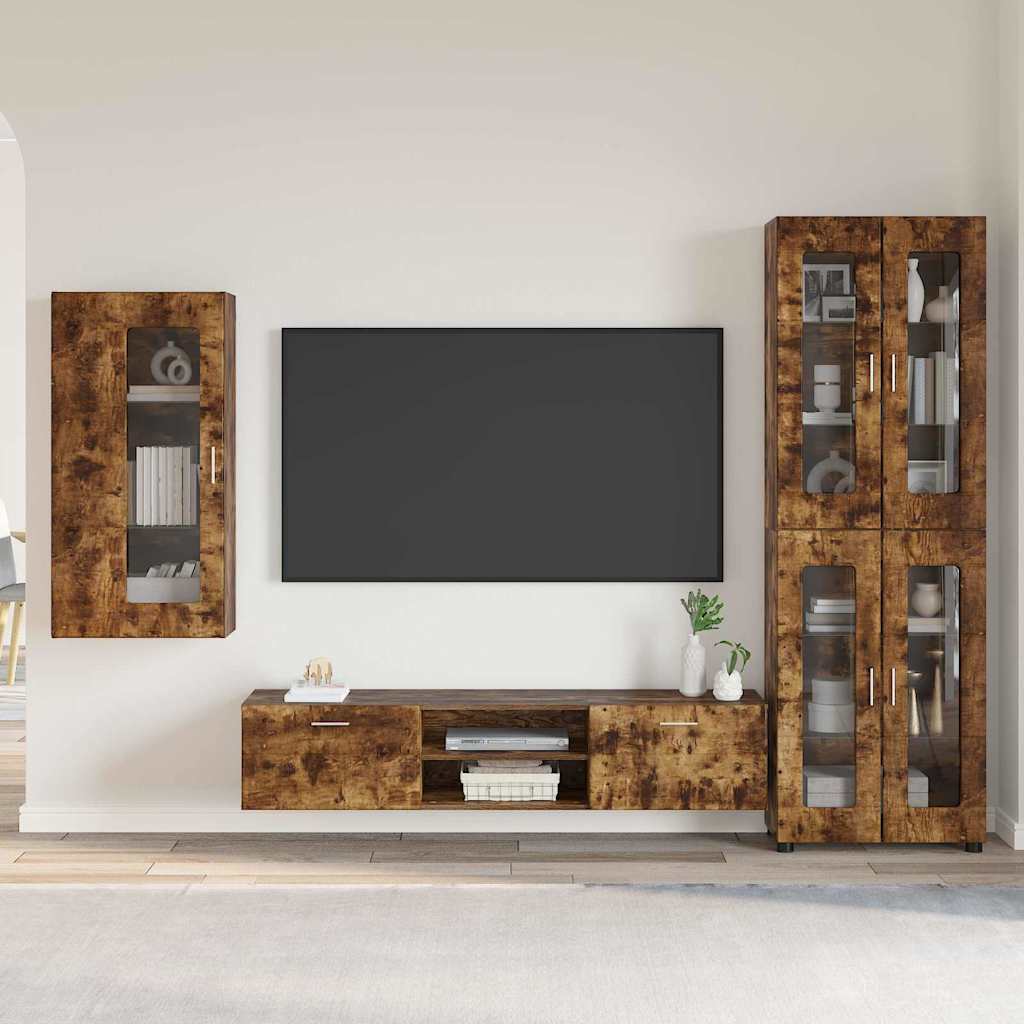 vidaXL Highboard met plank FLORIN Wit 60 x 35 x 182 cm Bewerkt hout