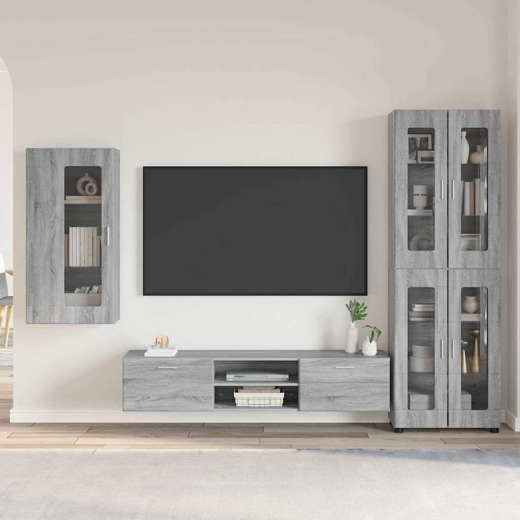 vidaXL Highboard met plank FLORIN Wit 60 x 35 x 182 cm Bewerkt hout