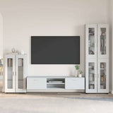 vidaXL Highboard met plank FLORIN Wit 60 x 35 x 182 cm Bewerkt hout