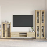 vidaXL Highboard met plank FLORIN Wit 60 x 35 x 182 cm Bewerkt hout