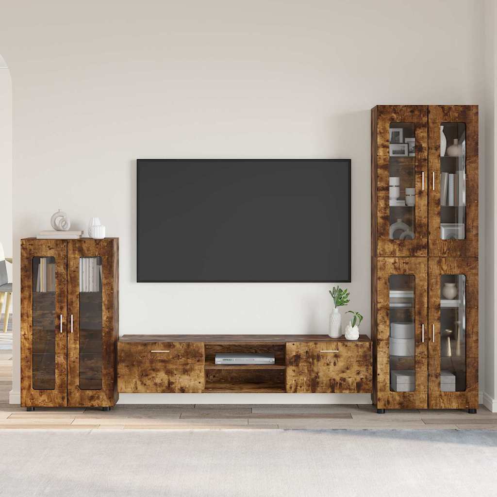 vidaXL Highboard met plank FLORIN Wit 60 x 35 x 182 cm Bewerkt hout