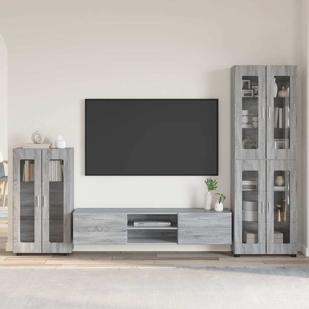 vidaXL Highboard met plank FLORIN Wit 60 x 35 x 182 cm Bewerkt hout