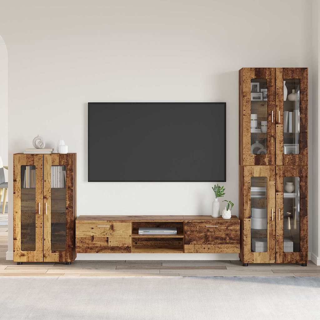 vidaXL Highboard met plank FLORIN Wit 60 x 35 x 182 cm Bewerkt hout