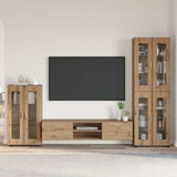 vidaXL Highboard met plank FLORIN Wit 60 x 35 x 182 cm Bewerkt hout