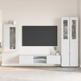 vidaXL Highboard met plank FLORIN Wit 60 x 35 x 182 cm Bewerkt hout