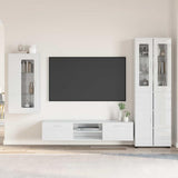 vidaXL Highboard met plank FLORIN Wit 60 x 35 x 182 cm Bewerkt hout