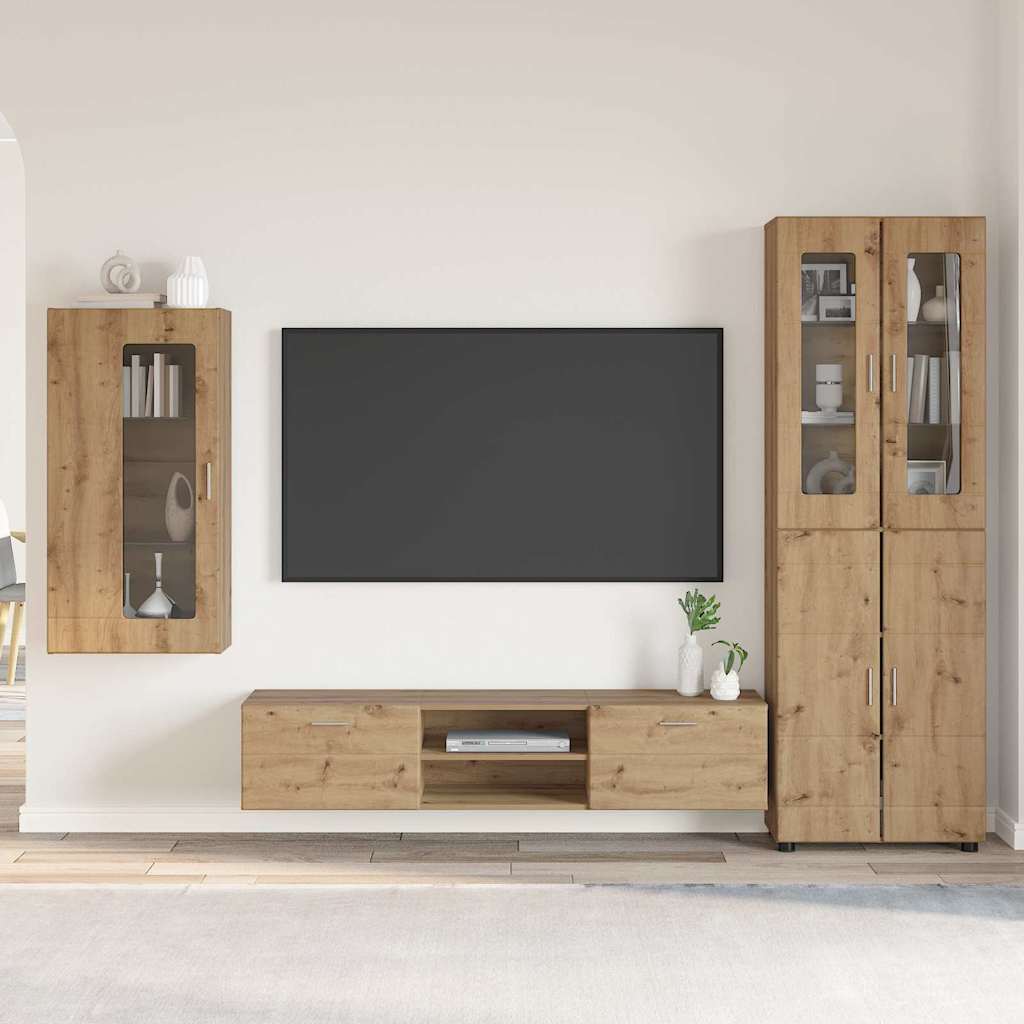 vidaXL Highboard met plank FLORIN Wit 60 x 35 x 182 cm Bewerkt hout