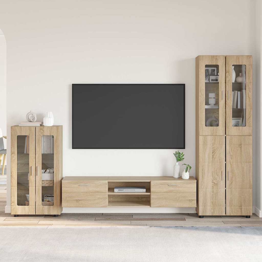 vidaXL Highboard met plank FLORIN Wit 60 x 35 x 182 cm Bewerkt hout