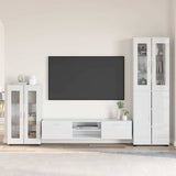 vidaXL Highboard met plank FLORIN Wit 60 x 35 x 182 cm Bewerkt hout