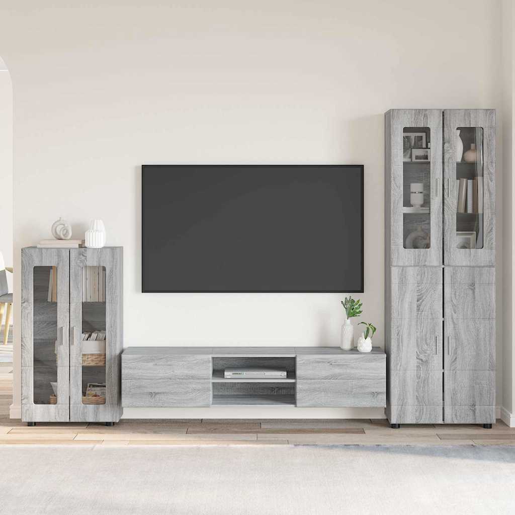 vidaXL Highboard met plank FLORIN Wit 60 x 35 x 182 cm Bewerkt hout