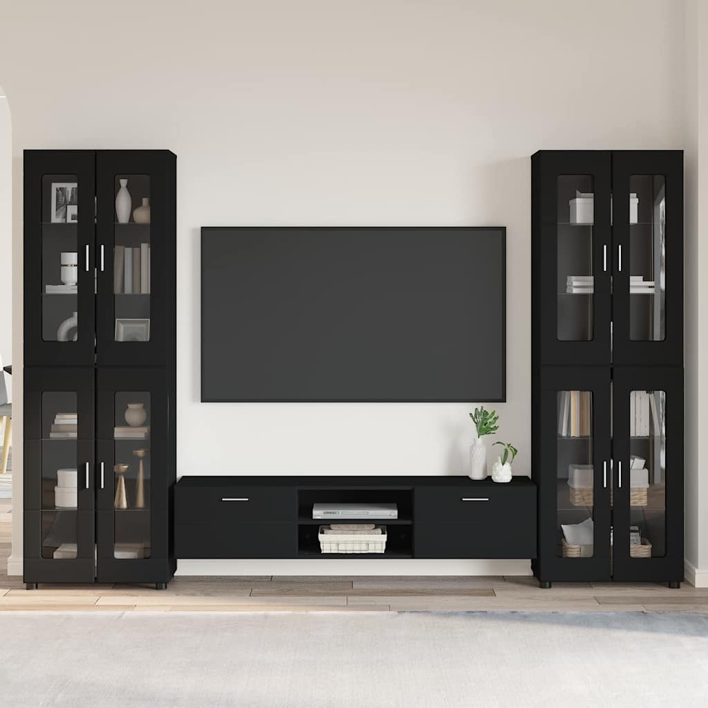vidaXL Highboard met plank FLORIN Wit 60 x 35 x 182 cm Bewerkt hout