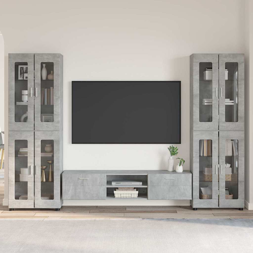 vidaXL Highboard met plank FLORIN Wit 60 x 35 x 182 cm Bewerkt hout