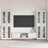 vidaXL Highboard met plank FLORIN Wit 60 x 35 x 182 cm Bewerkt hout