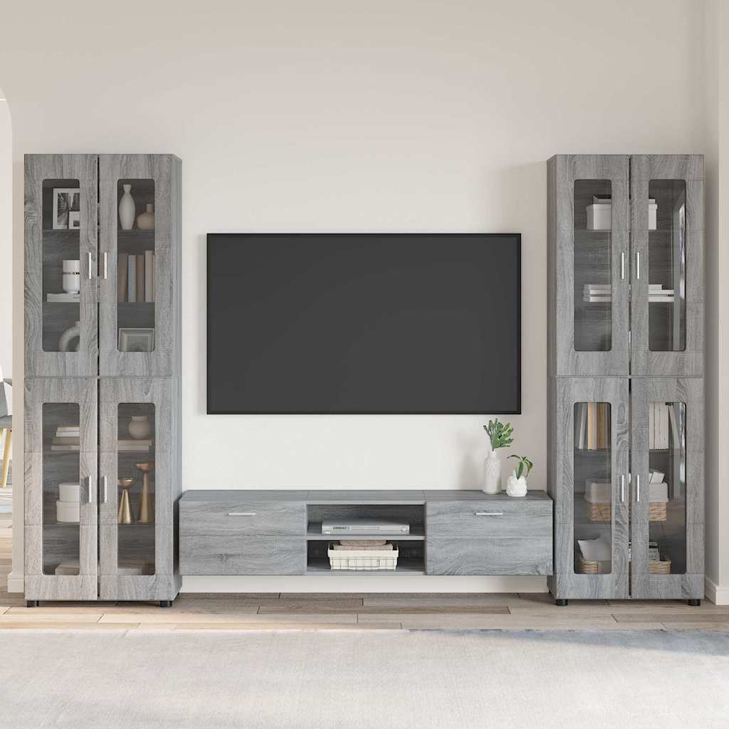 vidaXL Highboard met plank FLORIN Wit 60 x 35 x 182 cm Bewerkt hout