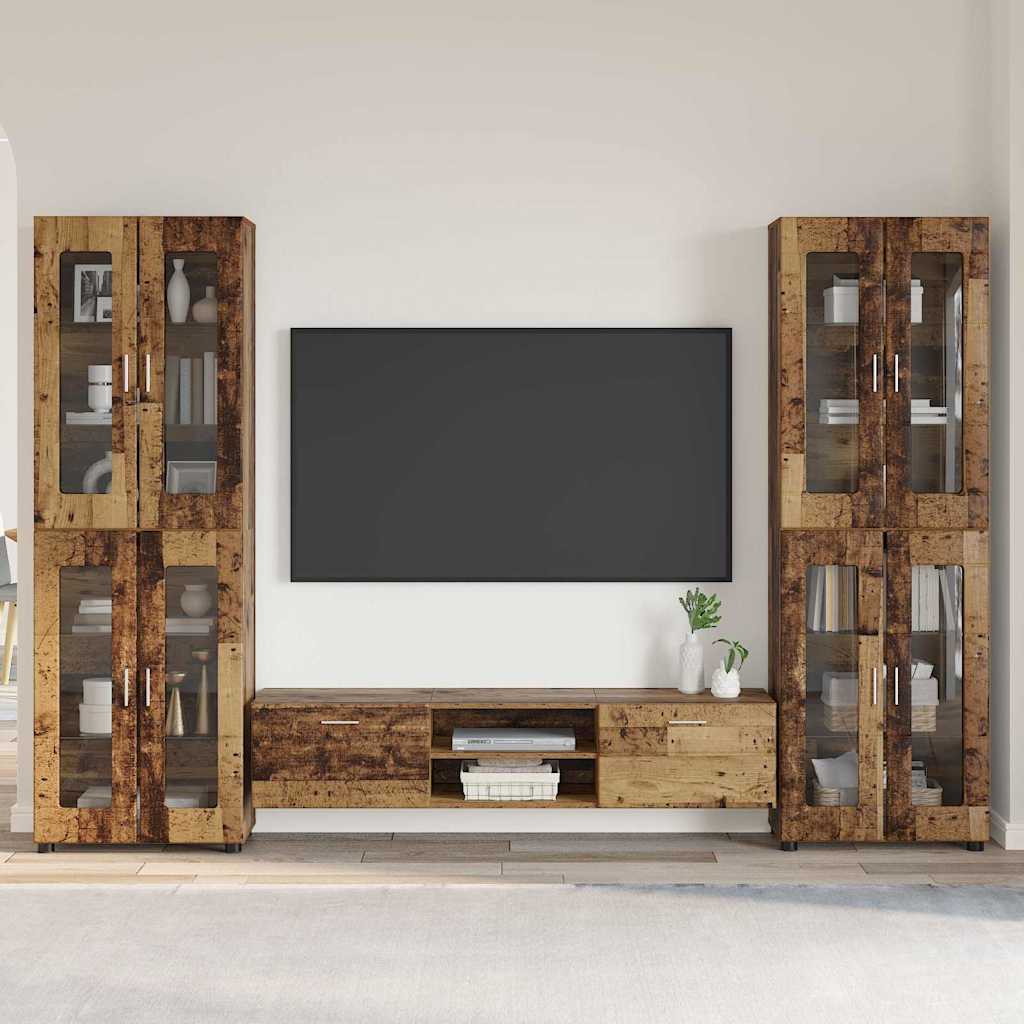 vidaXL Highboard met plank FLORIN Wit 60 x 35 x 182 cm Bewerkt hout