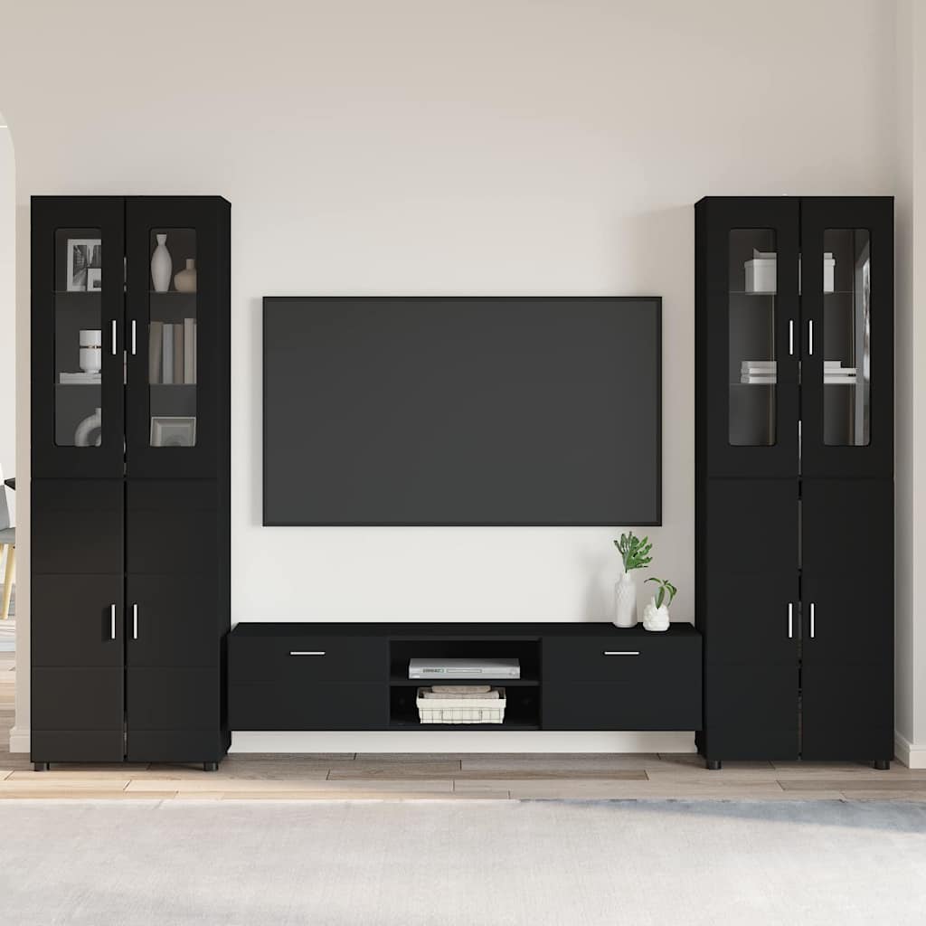 vidaXL Highboard met plank FLORIN Wit 60 x 35 x 182 cm Bewerkt hout