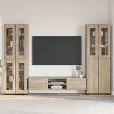 vidaXL Highboard met plank FLORIN Wit 60 x 35 x 182 cm Bewerkt hout