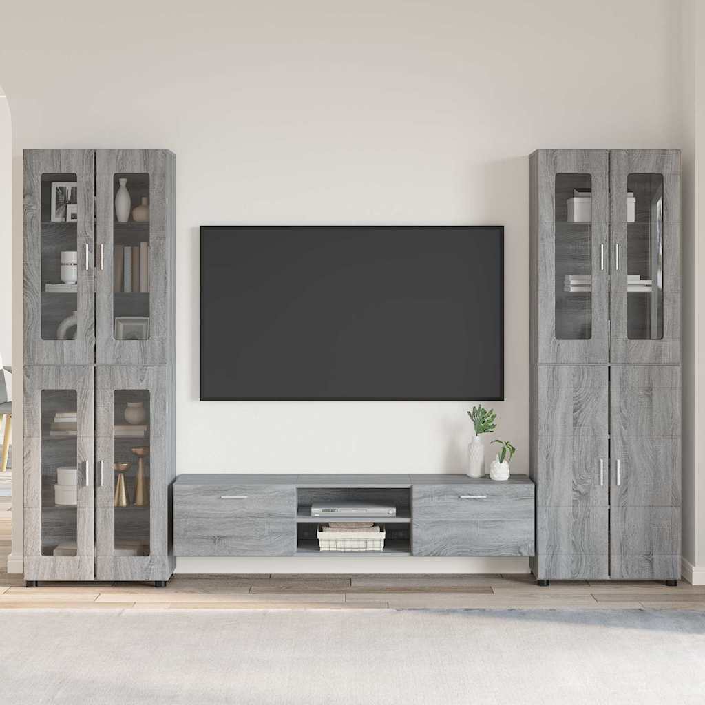 vidaXL Highboard met plank FLORIN Wit 60 x 35 x 182 cm Bewerkt hout