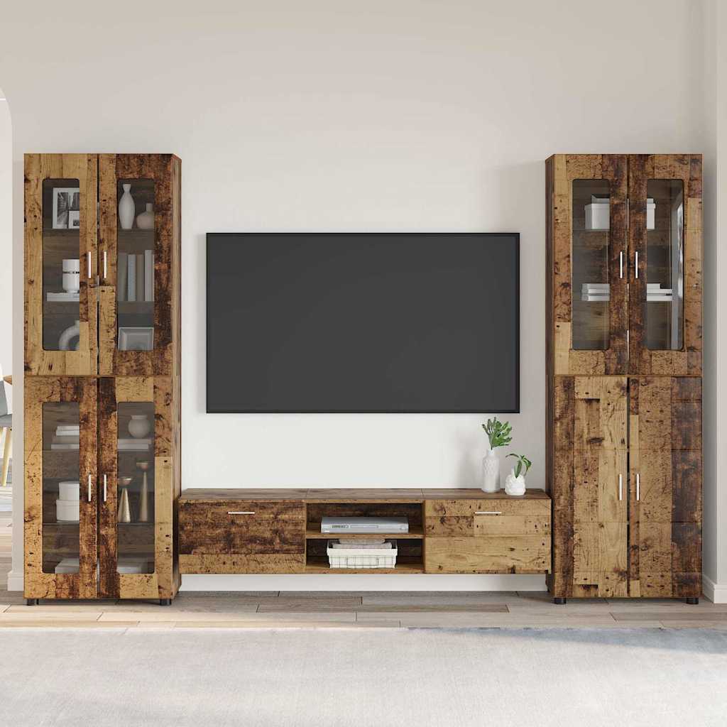 vidaXL Highboard met plank FLORIN Wit 60 x 35 x 182 cm Bewerkt hout