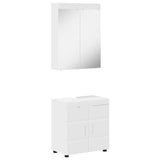 vidaXL Badkamermeubel Set TULUM 2 pcs Wit 60 x 34 x 63 cm Bewerkt hout
