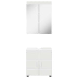 vidaXL Badkamermeubel Set TULUM 2 pcs Wit 60 x 34 x 63 cm Bewerkt hout