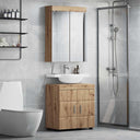 vidaXL Badkamermeubel Set TULUM 2 pcs Wit 60 x 34 x 63 cm Bewerkt hout