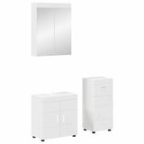 vidaXL Badkamermeubel Set TULUM 2 pcs Wit 60 x 34 x 63 cm Bewerkt hout