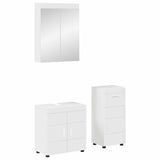 vidaXL Badkamermeubel Set TULUM 2 pcs Wit 60 x 34 x 63 cm Bewerkt hout