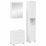 vidaXL Badkamermeubel Set TULUM 2 pcs Wit 60 x 34 x 63 cm Bewerkt hout