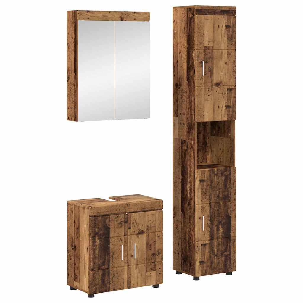 vidaXL Badkamermeubel Set TULUM 2 pcs Wit 60 x 34 x 63 cm Bewerkt hout
