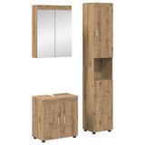 vidaXL Badkamermeubel Set TULUM 2 pcs Wit 60 x 34 x 63 cm Bewerkt hout