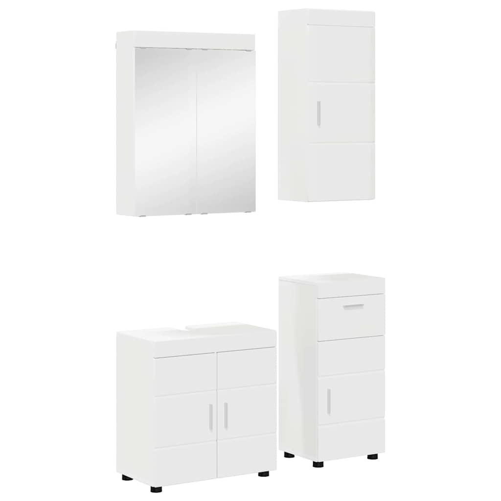 vidaXL Badkamermeubel Set TULUM 2 pcs Wit 60 x 34 x 63 cm Bewerkt hout