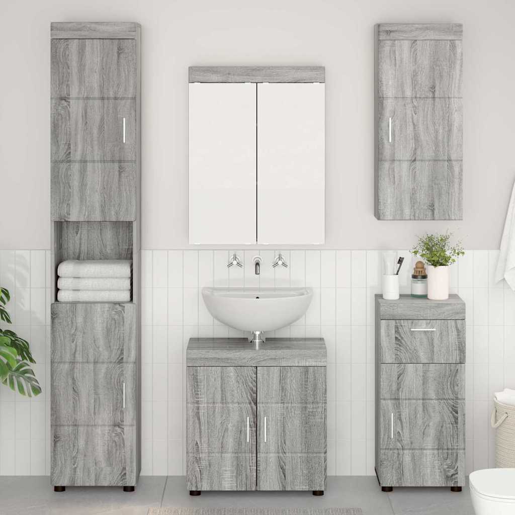 vidaXL Badkamermeubel Set TULUM 2 pcs Wit 60 x 34 x 63 cm Bewerkt hout